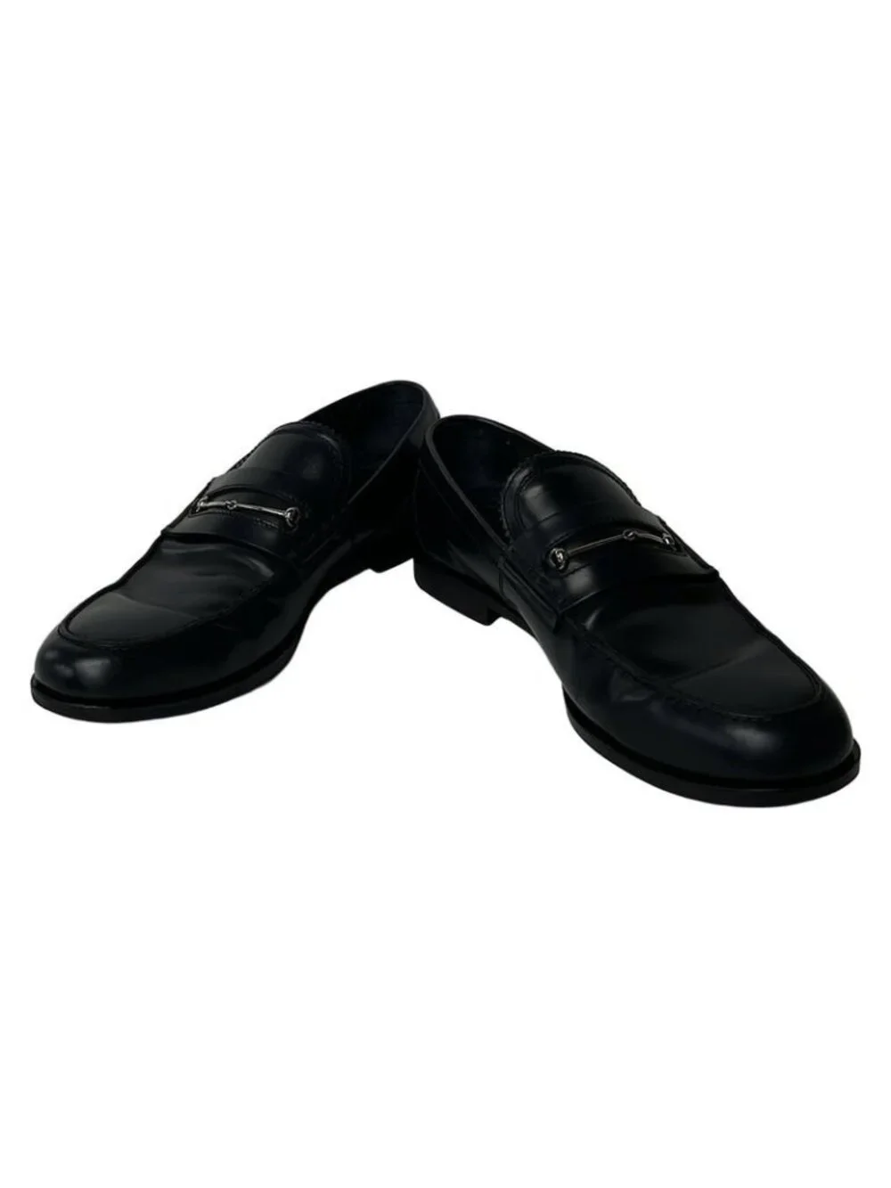 Gucci Loafers 10 Black Horsebit Leather - Picture 2 of 6